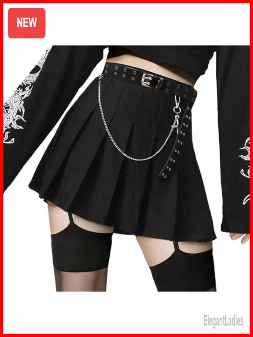 Pleated Mini Skirt High Waist Skort with Belt Polyester Spandex A-Line